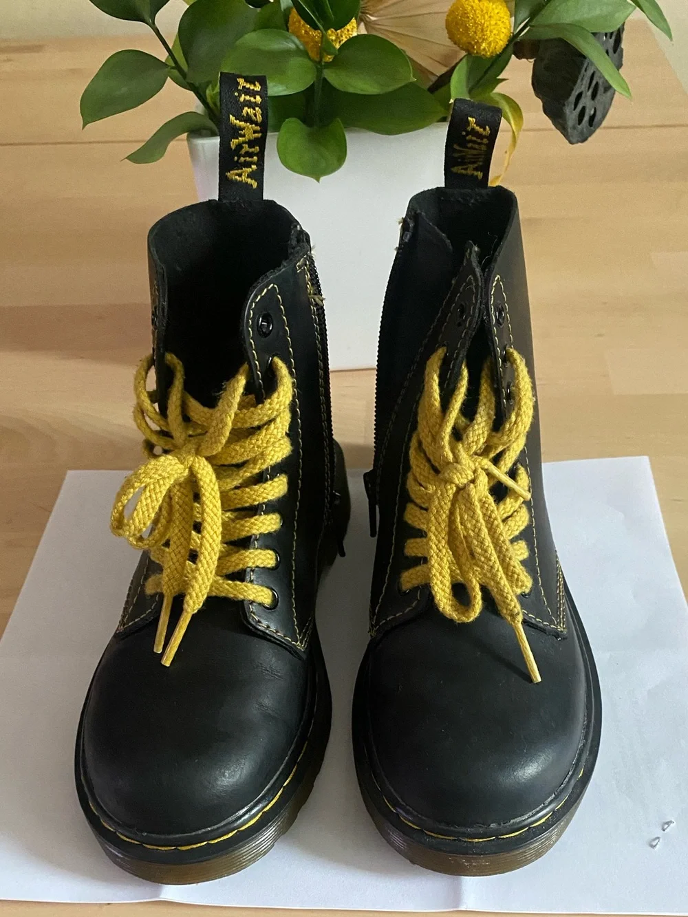 Dr. Martens Kids Black Boots 1460 atlas leather boots